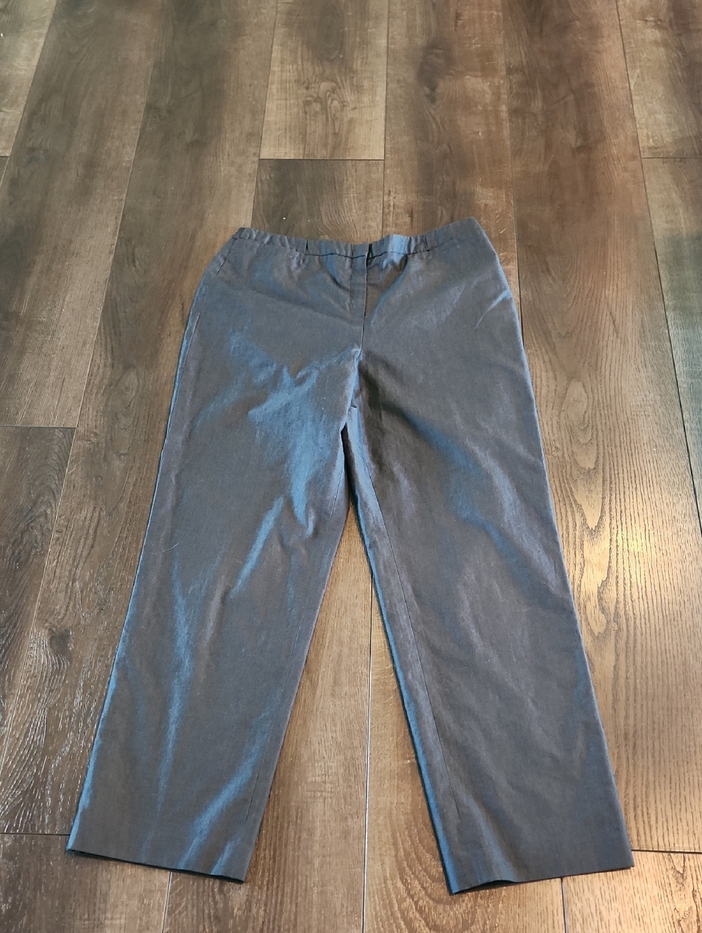 VTG Talbots Classic Straight-Leg Dress Pants - Gray Sz 14 Flat Front